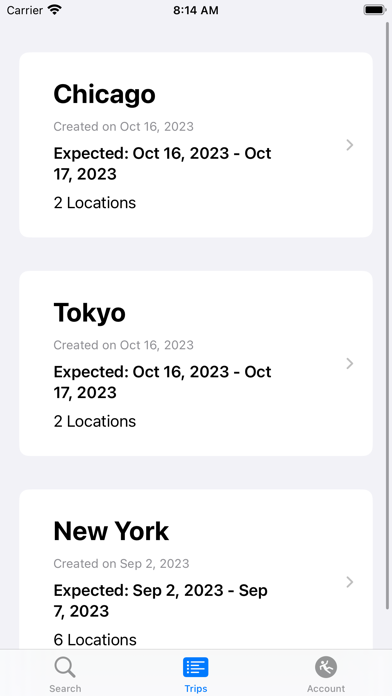Nomad: Itinerary Planner Screenshot