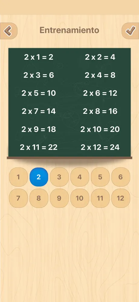 Tabla de multiplicar, mates