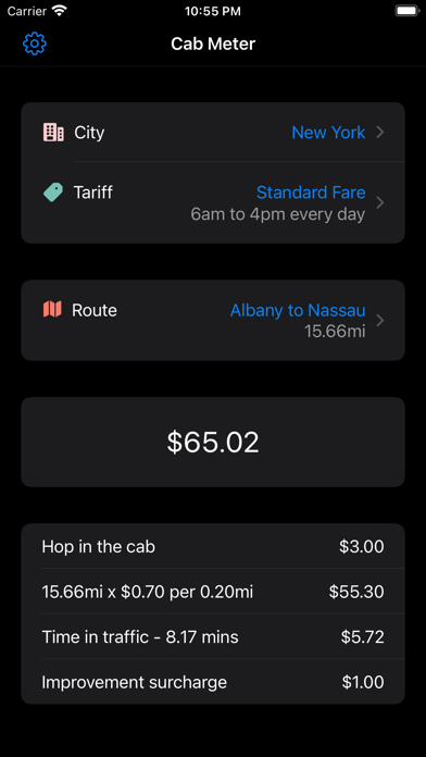 Taxi Meter USA - Cab Fares Screenshot