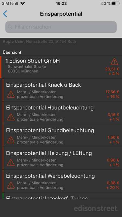 Warning & Analysis APP Screenshot