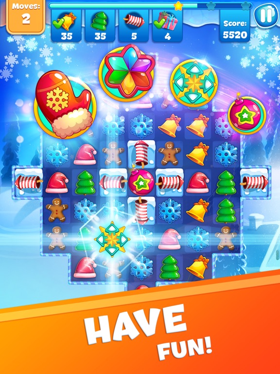 Screenshot #3 for Christmas Sweeper 3: Match-3