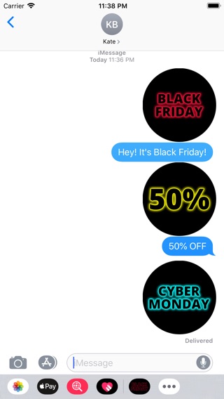 Super Black Friday Stickersのおすすめ画像1