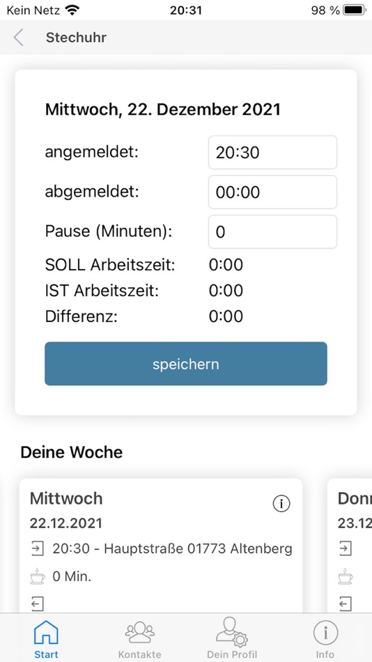 #2. intern@ Time Clock & Messenger (iOS) โดย: Marcel Poschitzke