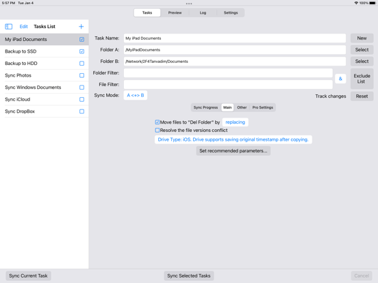 Sync Folders Pro iPad screenshot 5 - Business app