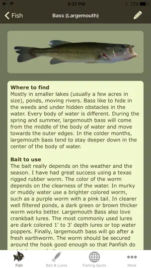 Скриншот Freshwater Fishing Guide на iPhone 2