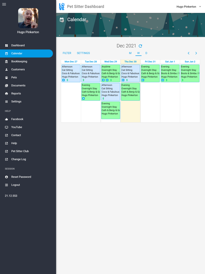 Pet Sitter Dashboard