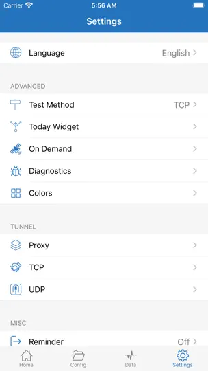 Captura de pantalla de Shadowrocket en iPhone 8