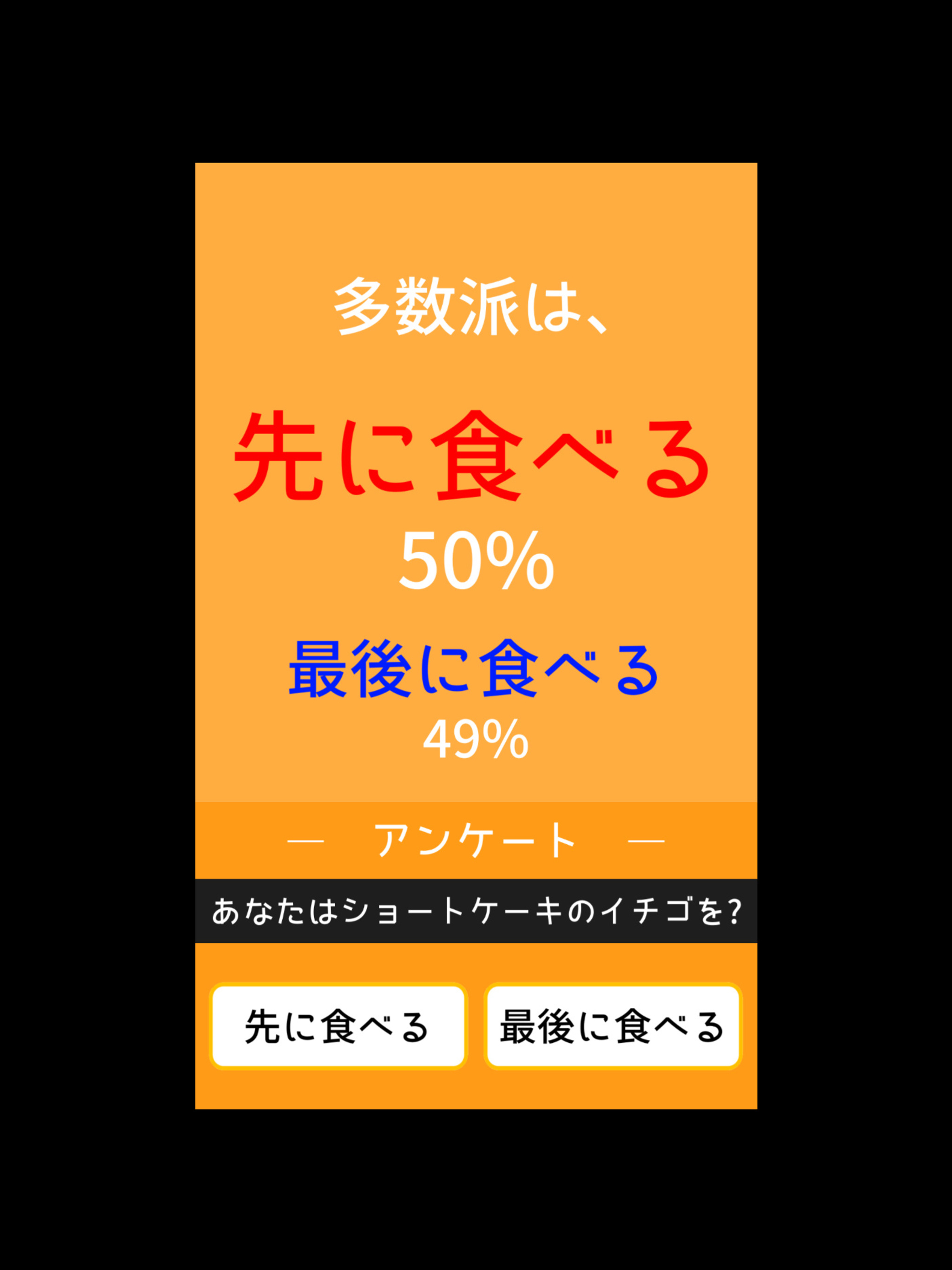 多数派どっち？