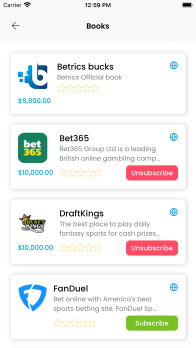 Betrics-Betting Analytics Screenshot