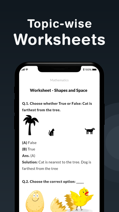 Class 1 App: Worksheets, NCERT Screenshot