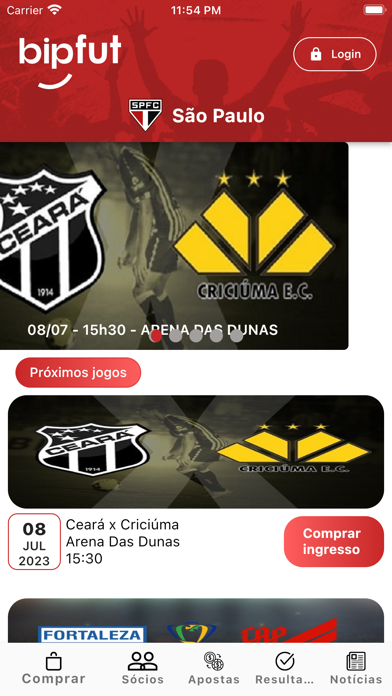 BipFut-Ingressos para Futebol Screenshot