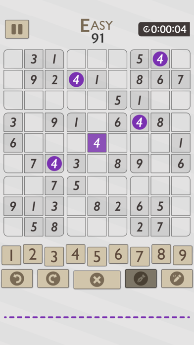Number Place Purple Screenshot