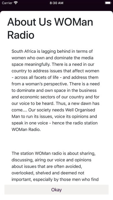 WOMan Radio Screenshot