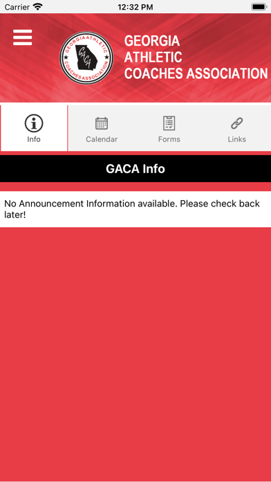 Georgia Athletic Coaches Assoc Screenshot