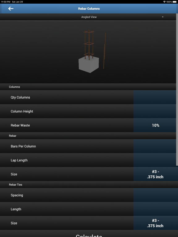 Construction Calc Pro 7 iPad screenshot 5 - Productivity app