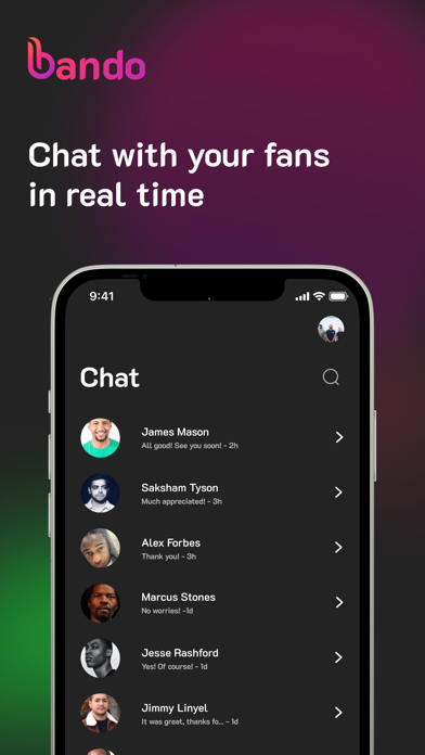 Bando for Artists Screenshot