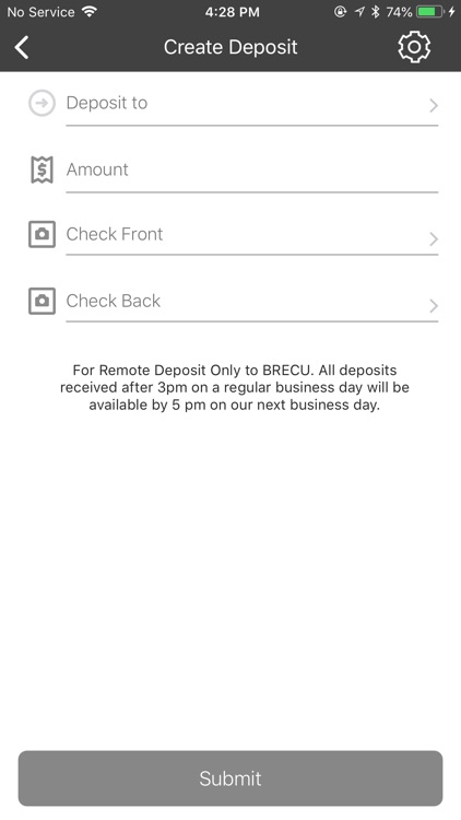 Railroad ECU Check Deposit RDC
