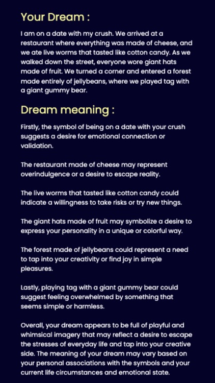Dream Interpretation AI App