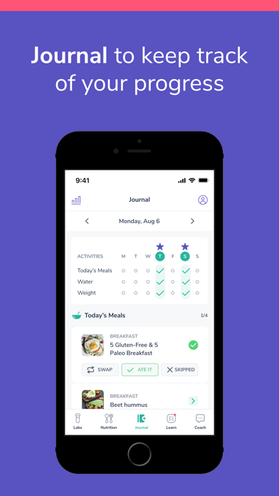 Foodimus Health Coaching Screenshot