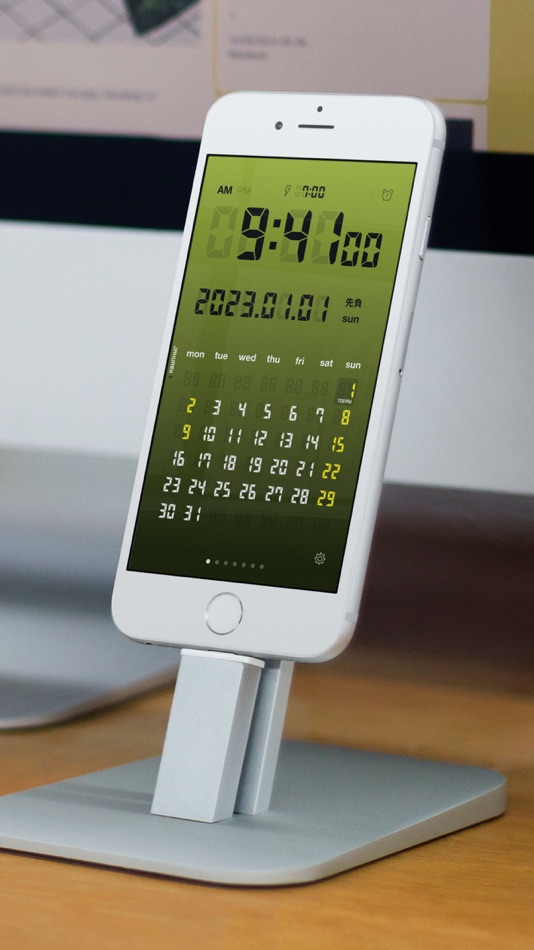 #1. LCD Clock - Clock & Calendar (iOS) 作者: forYou inc.