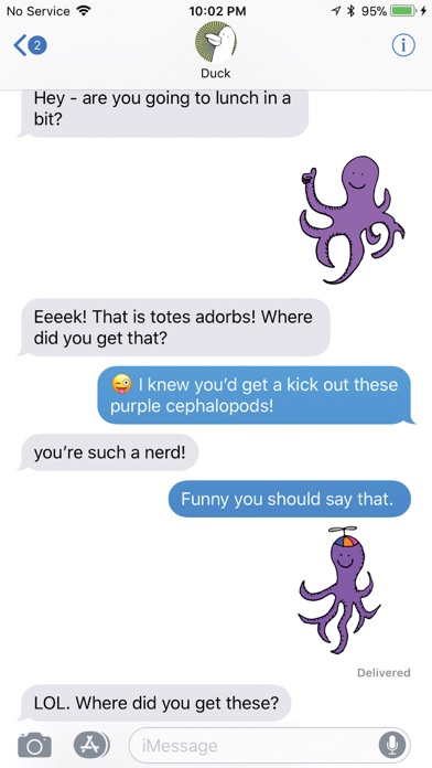 Happy Octopi Stickers Screenshot