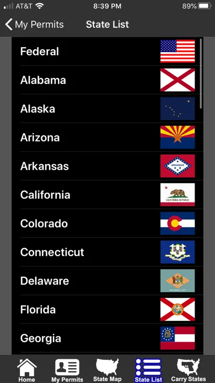 Screenshot 5 di 6 di CCW – Concealed Carry 50 State