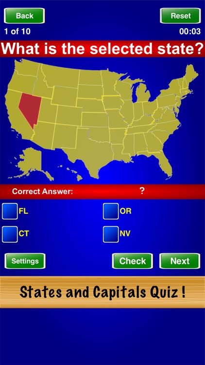 States and Capitals Quiz !