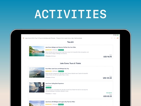 Lake Como Travel Guide - Italy iPad screenshot 6 - Navigation app