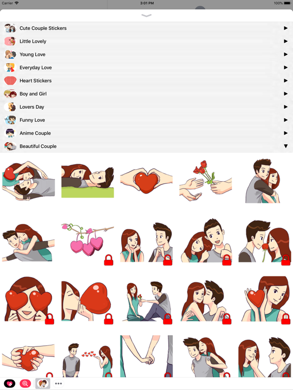 Couple Love: Cute Stickers iPad screenshot