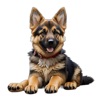 Cute German Shepherd Stickers icon