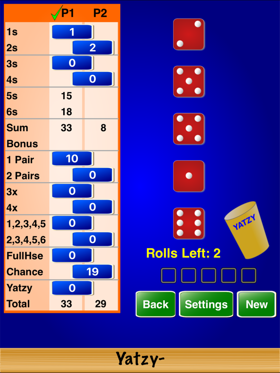 Screenshot #1 for Yatzy-