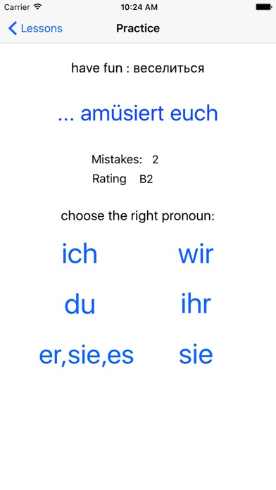 German Grammar Course A1 A2 B1 Screenshot