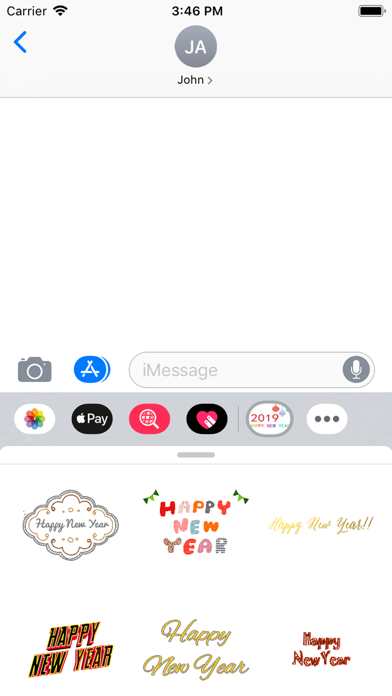 wish New Year stickers 2019のおすすめ画像6