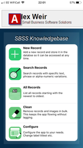 SBSS Knowledgebase screenshot