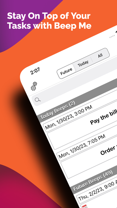 Reminders and tasks made easy with Beep Me screenshot 1
