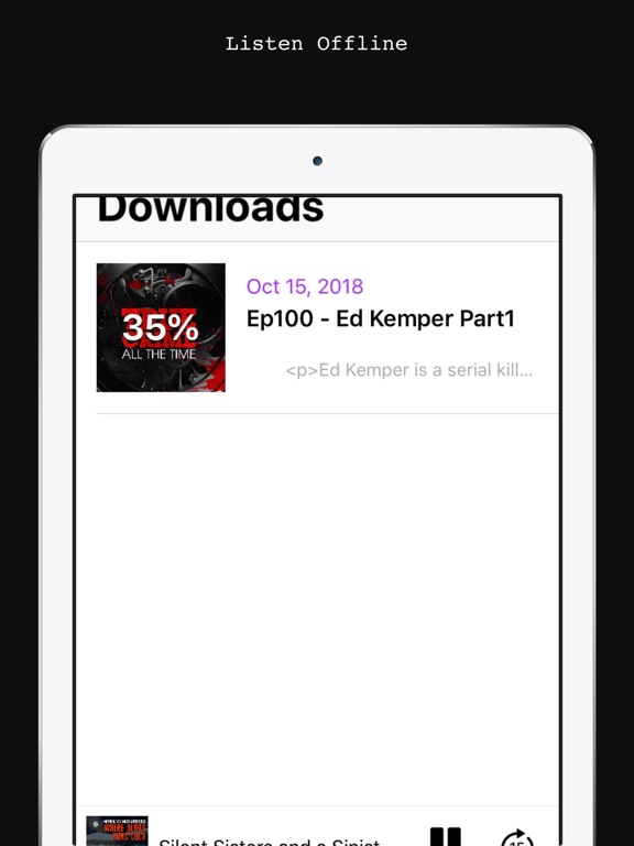 True Crime Podcast iPad screenshot 5 - Entertainment app