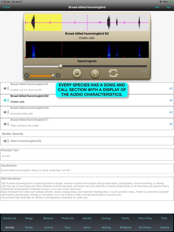 iBird Ultimate Guide to Birds iPad screenshot 8 - Reference app