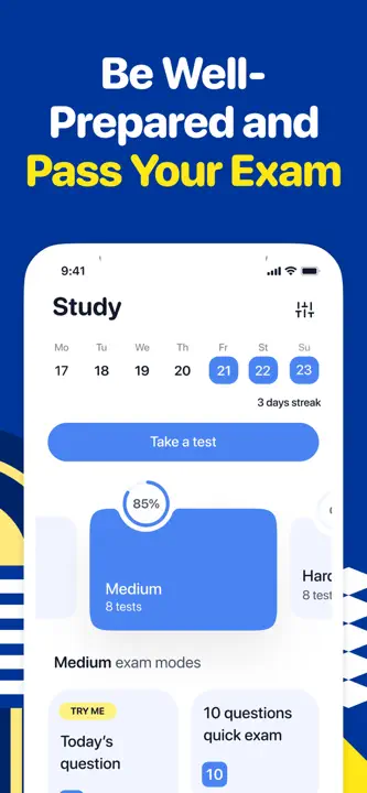 DMV 2026 Permit Practice Test: Screenshot 5 von 5