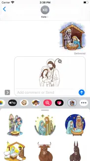 cozy nativity scene stickers iphone screenshot 1