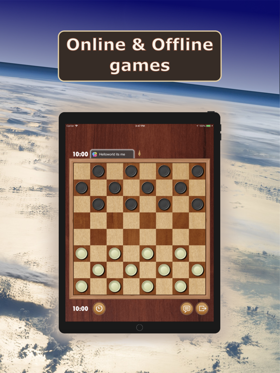 Checkers game iPad screenshot 4 - Games app
