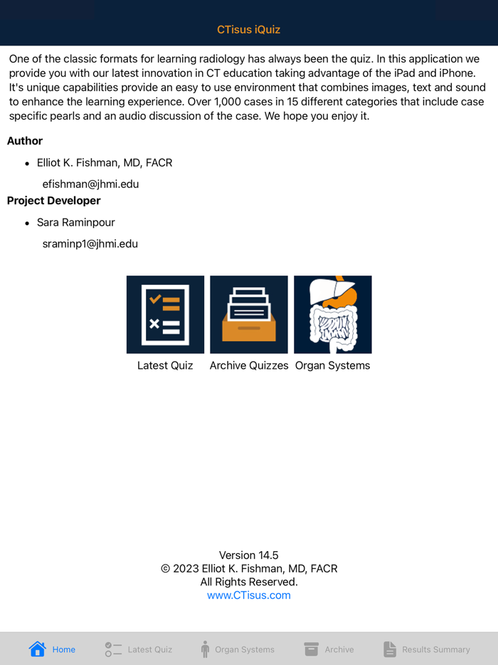 CTisus iQuiz