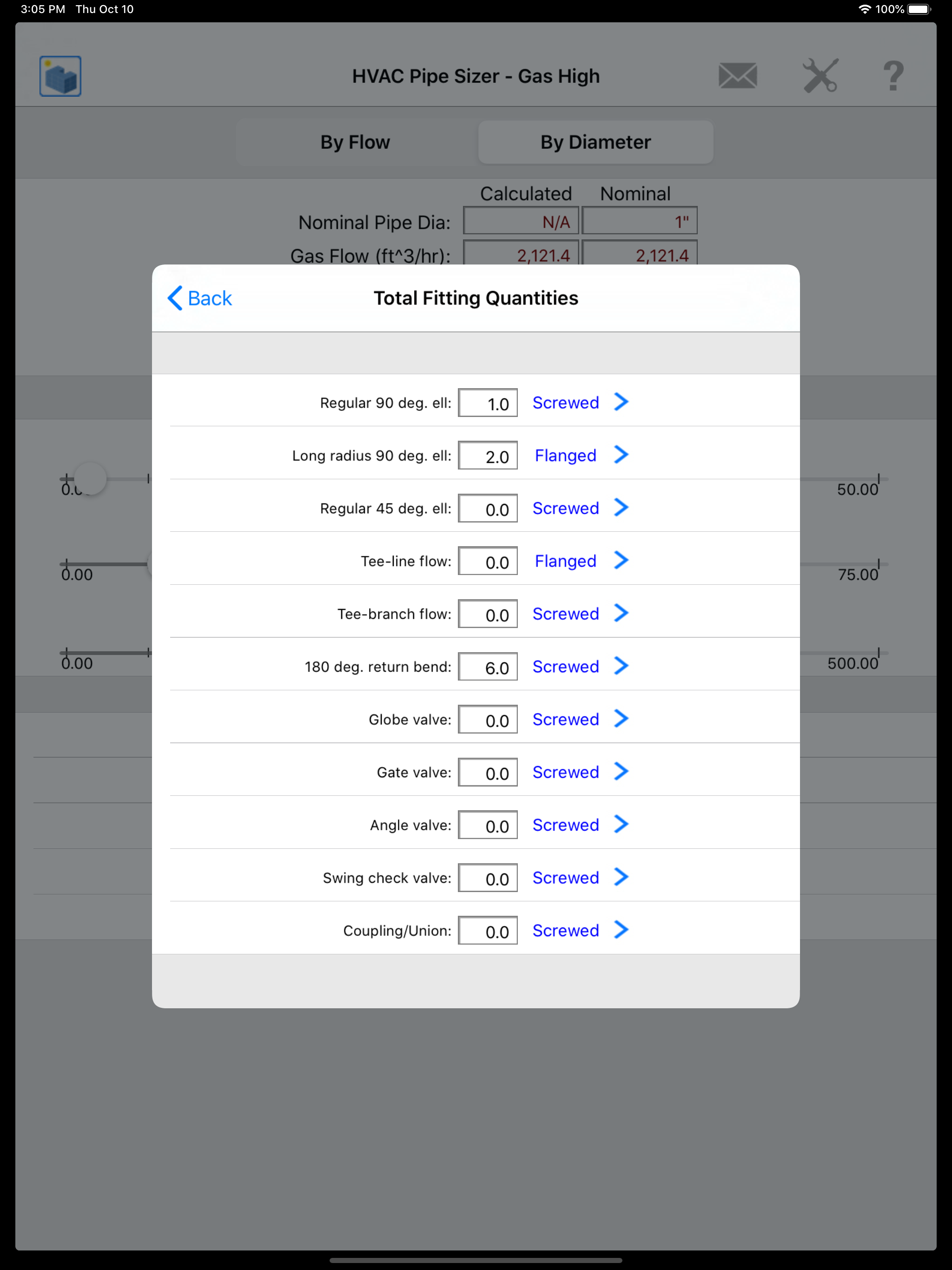 HVAC Pipe Sizer - Gas High screenshot 19