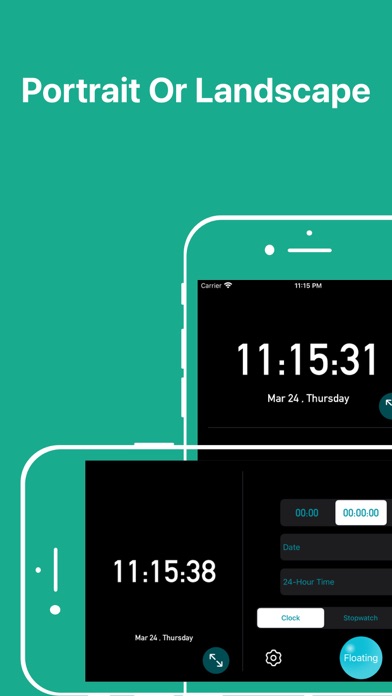 Screenshot #3 pour Floating Clock-Horloge&Flip