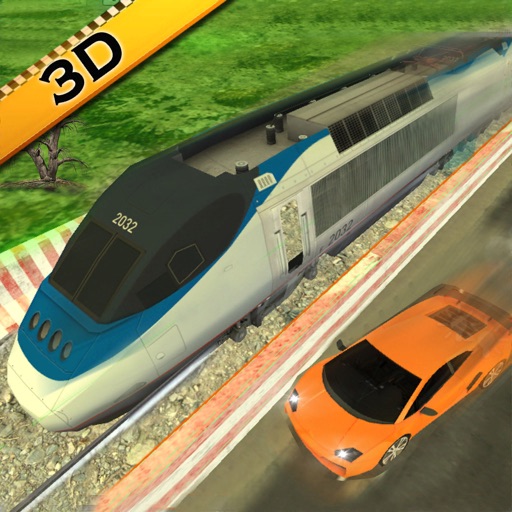 Real Train vs Car Racing 2023