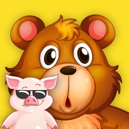 Animated Pig & Bear Stickers