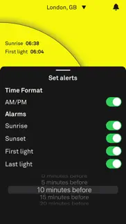 sunrise sunset tracker iphone screenshot 2