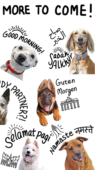 Good Morning Dogs Stickers Screenshot