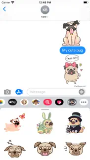 How to cancel & delete puppies cute pug stickers 3