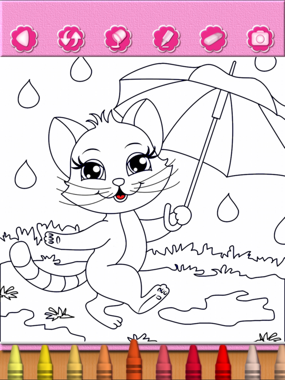 Cat Kitty Kitten Coloring Book iPad screenshot 4 - Games app