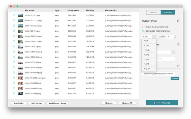 ‎Batch Photo Resizer Screenshot